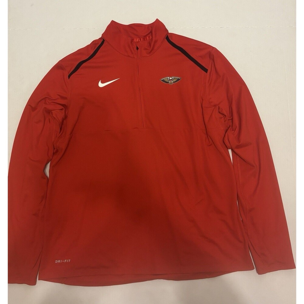 Nike Dri-FIT New Orleans Pelicans NBA Jacket Red Black Size L